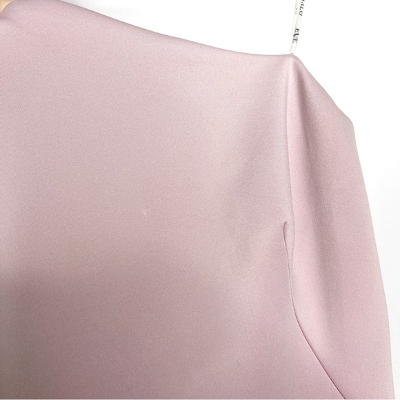 Black Halo Eve One Shoulder Gown Ruffle Mauve Blush Formal Bridesmaid Prom 6 - Picture 9 of 10